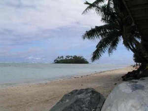 the beach on Rarotonga